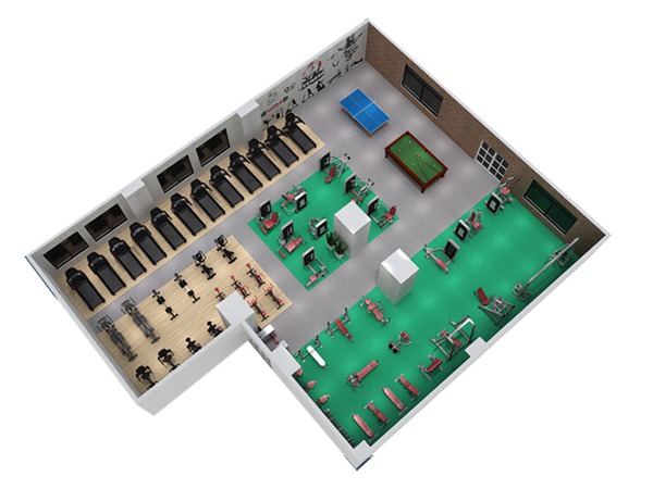 1000平方健身房配置方案-广西YABO.COM体育健身器材有限公司