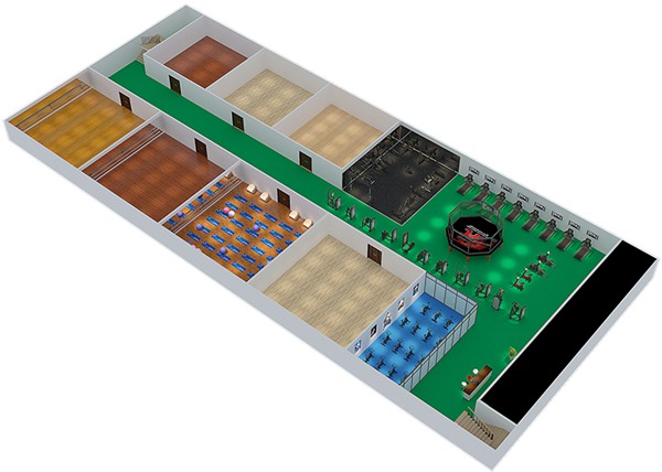 1800平方健身房配置方案-广西YABO.COM体育健身器材有限公司