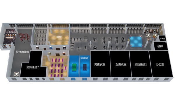 2000平方健身房配置方案-广西YABO.COM体育健身器材有限公司