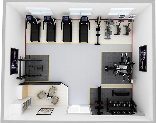 80平方健身房配置方案-广西YABO体育健身器材有限公司